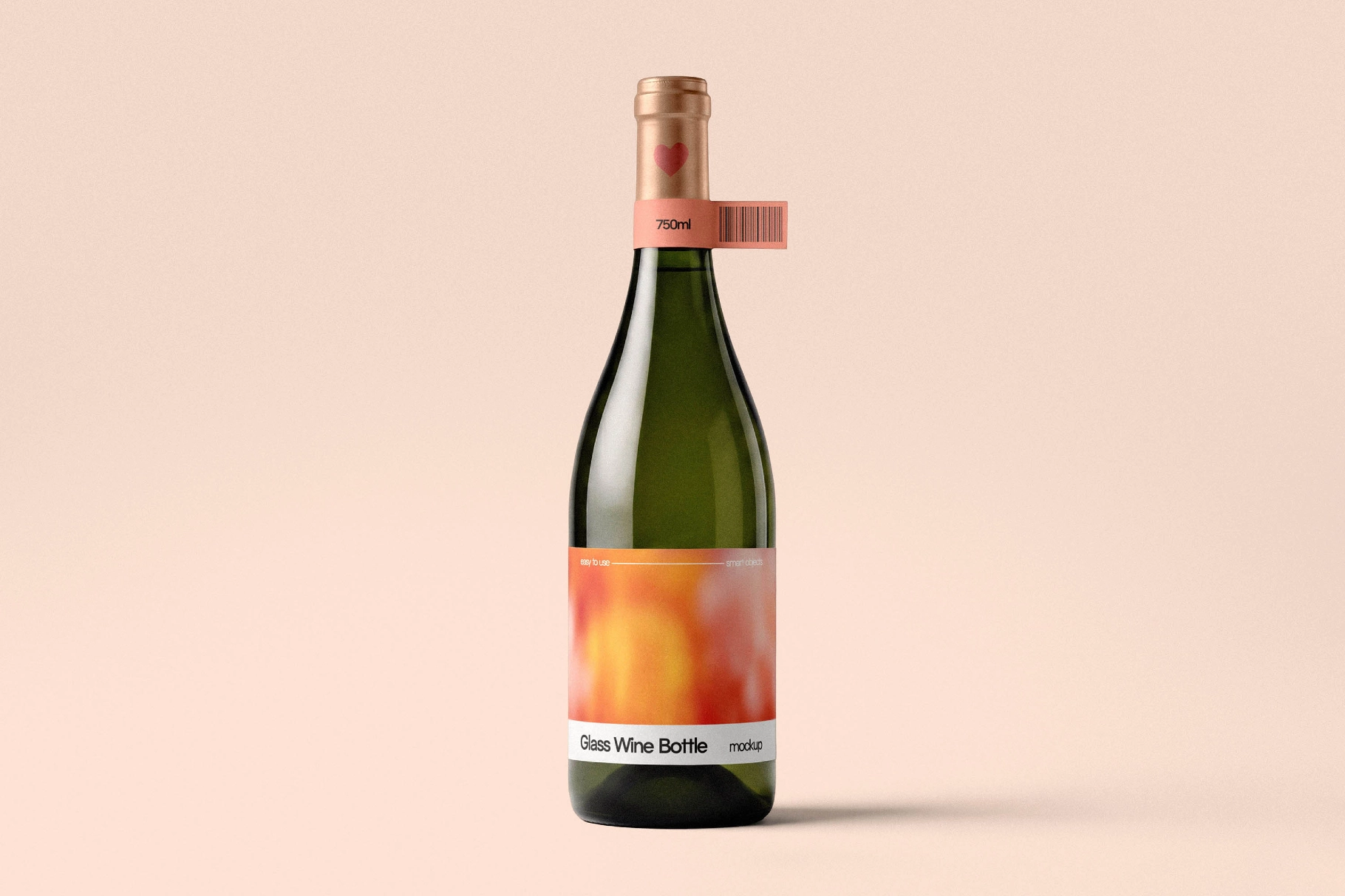 Glass Wine Bottle Mockup