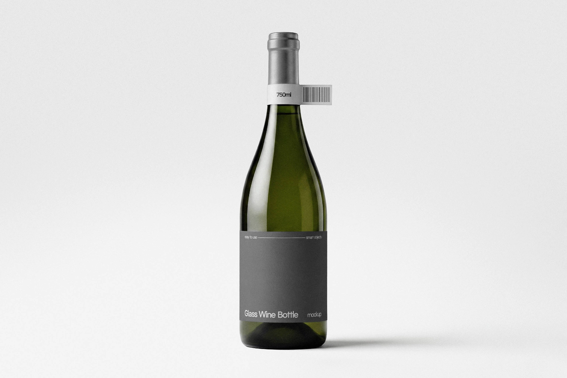 Glass Wine Bottle Mockup