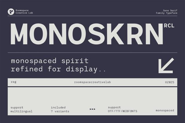 Monoskrn – Modern Monospaced Font