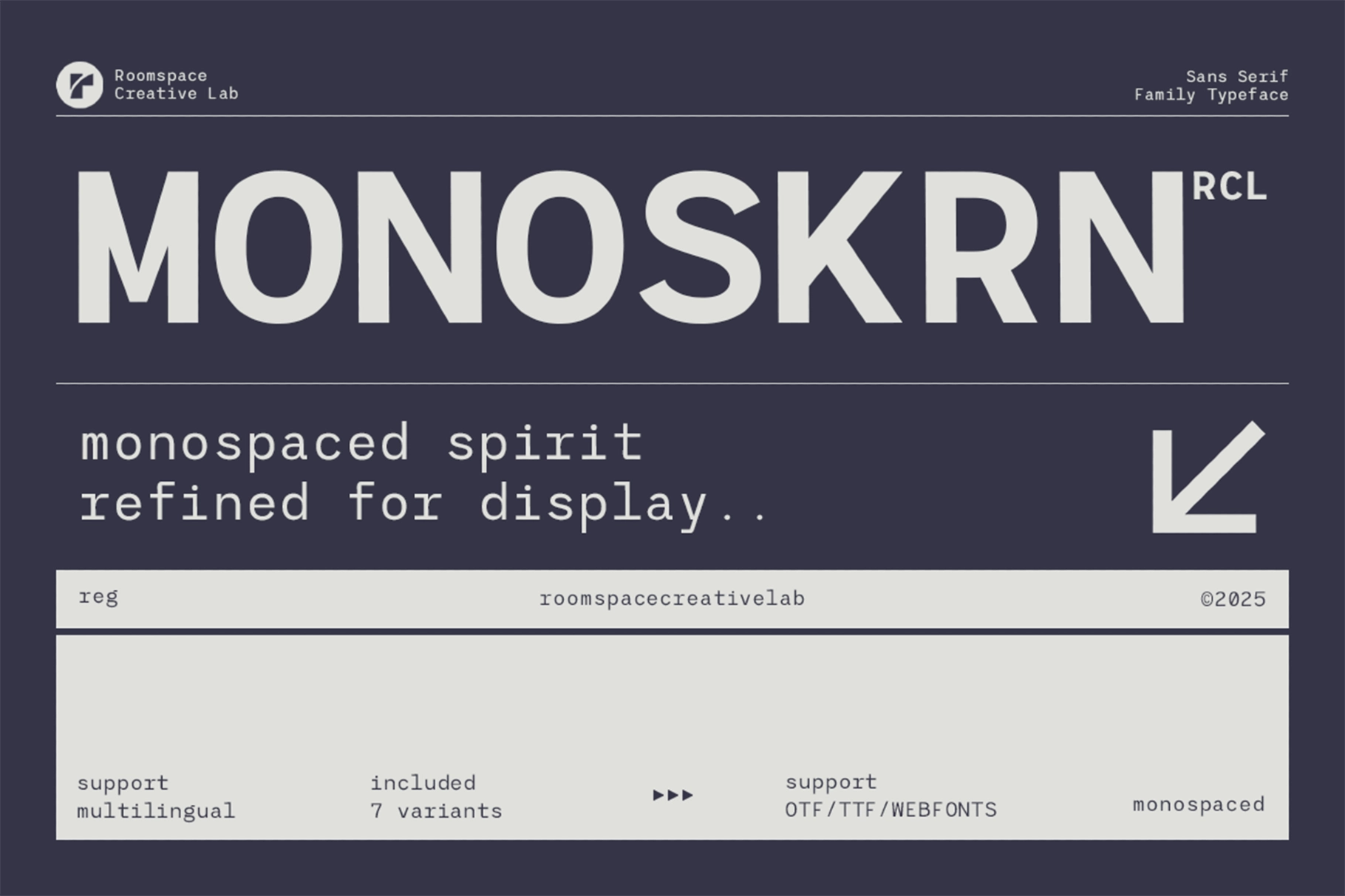 Monoskrn – Modern Monospaced Font