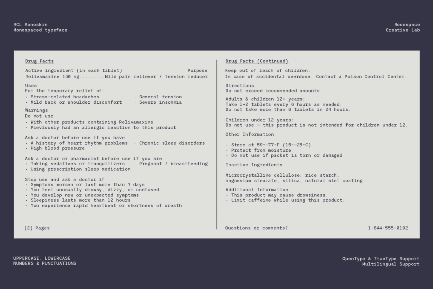 Monoskrn – Modern Monospaced Font