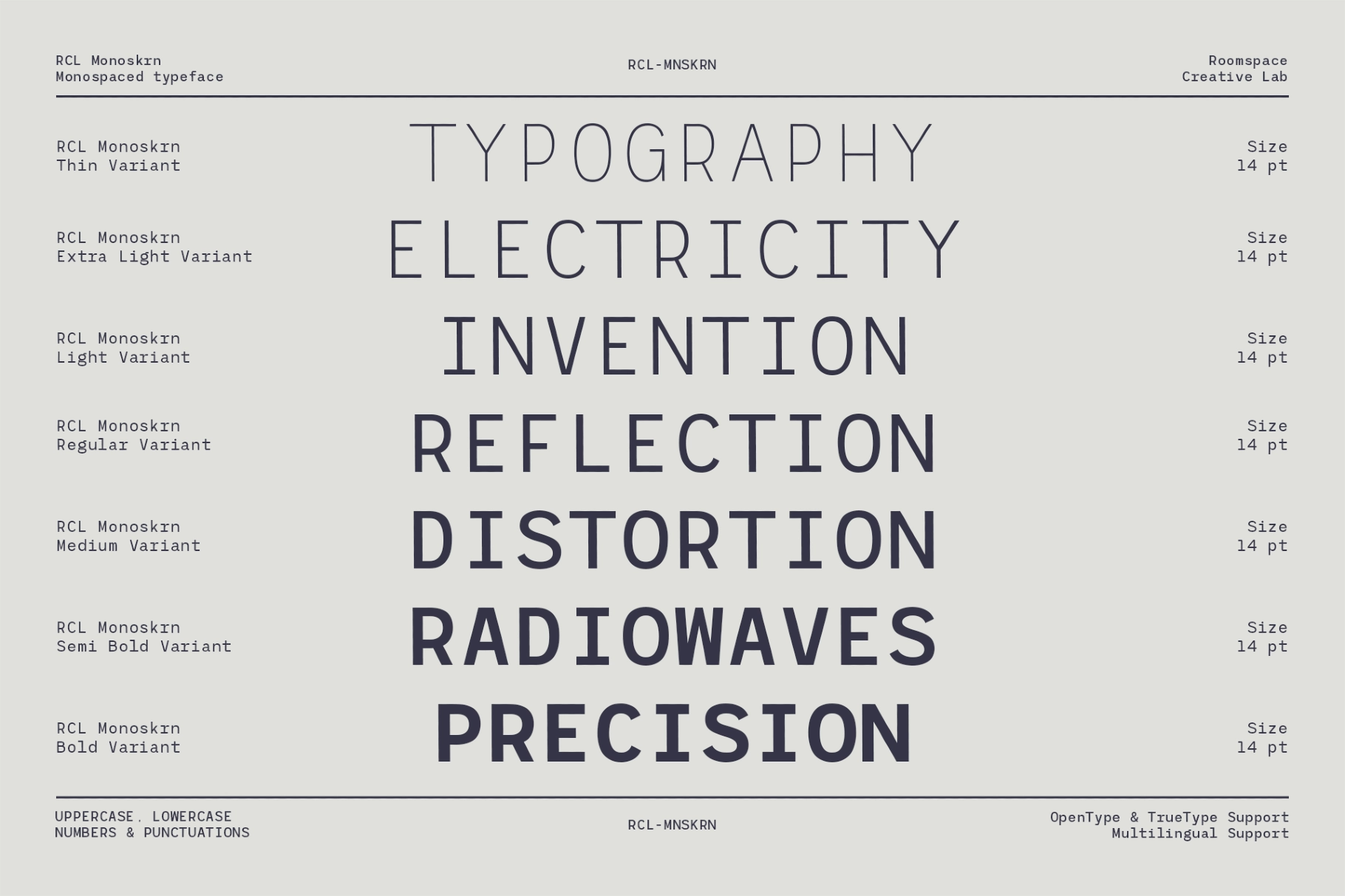Monoskrn – Modern Monospaced Font