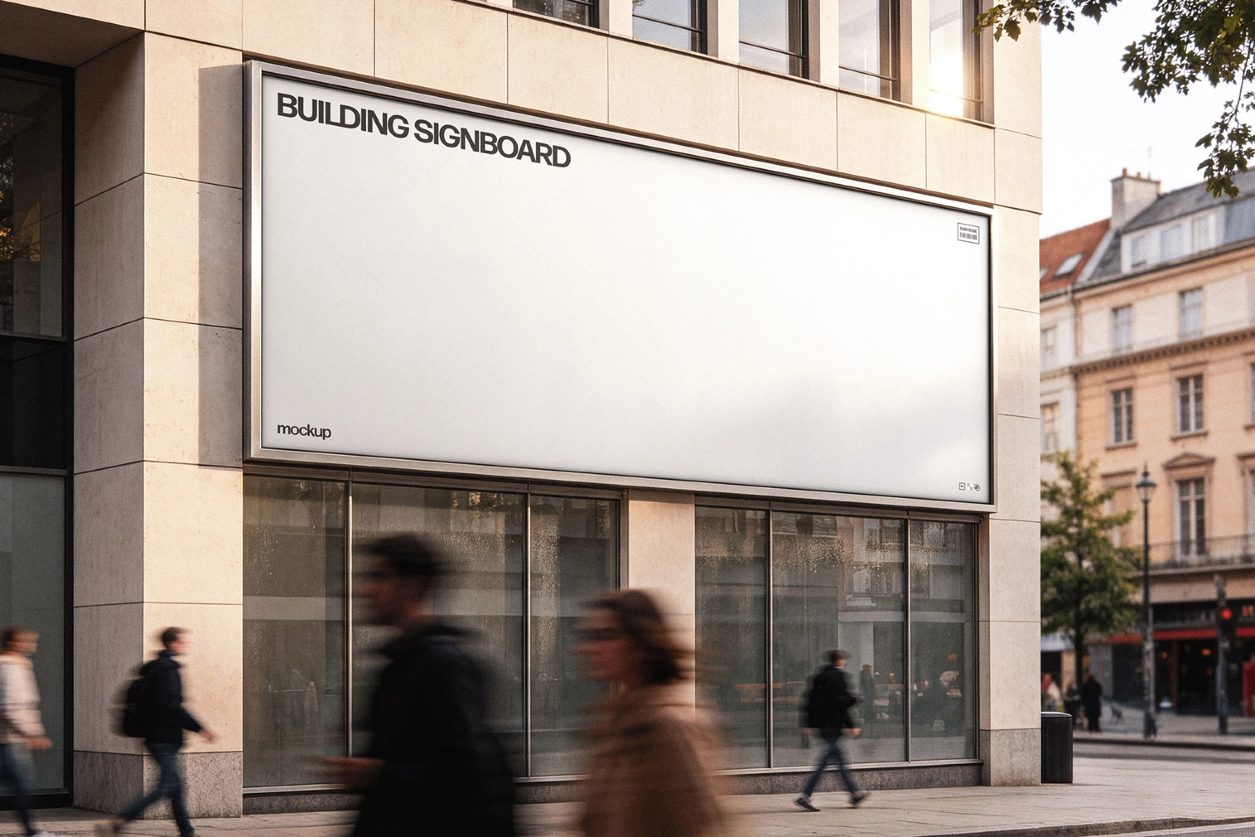 Building Signboard Mockup