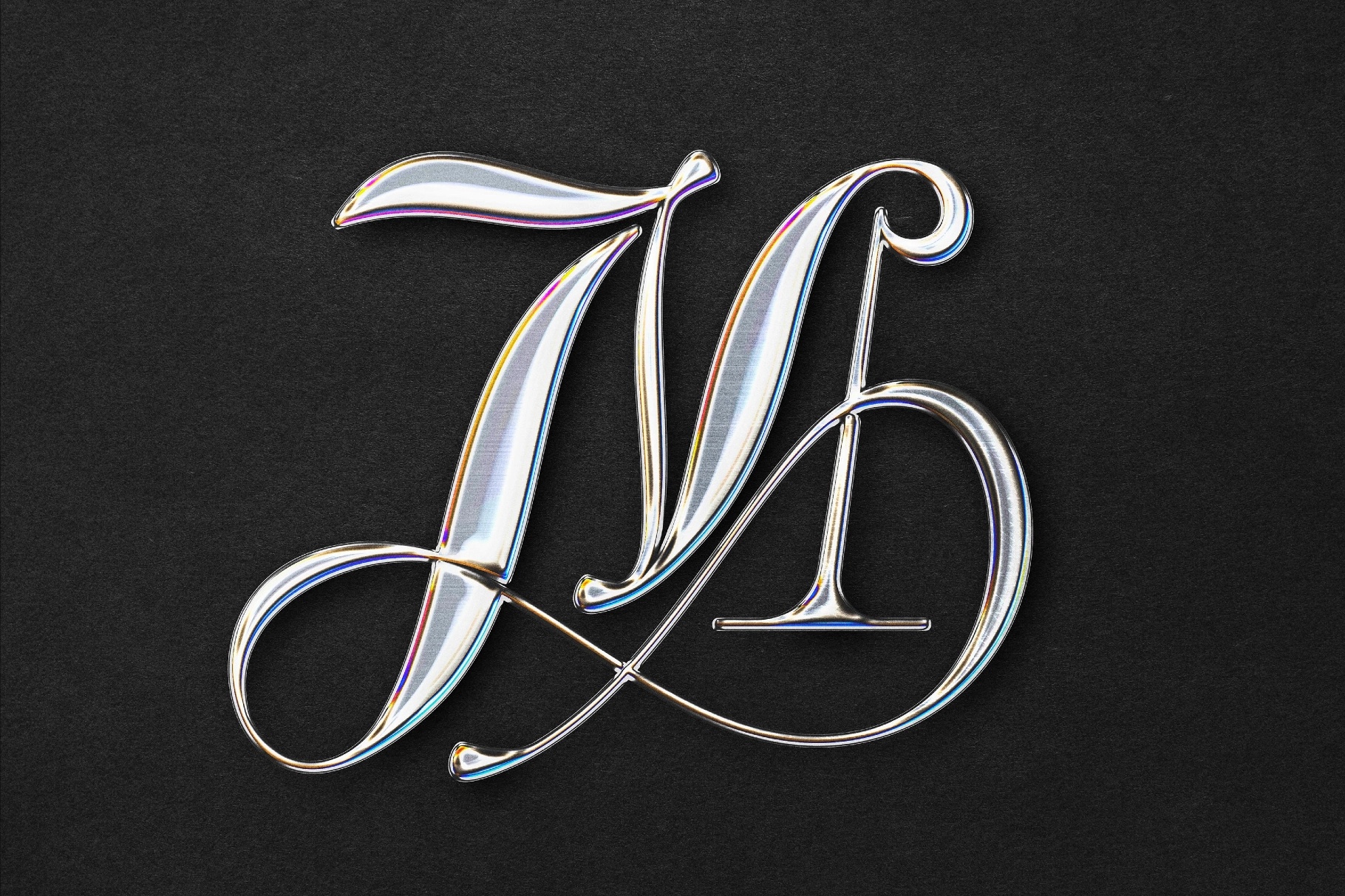 Glossy Chrome Text Effect
