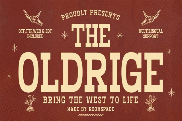 Oldridge - Bold Western Serif Font