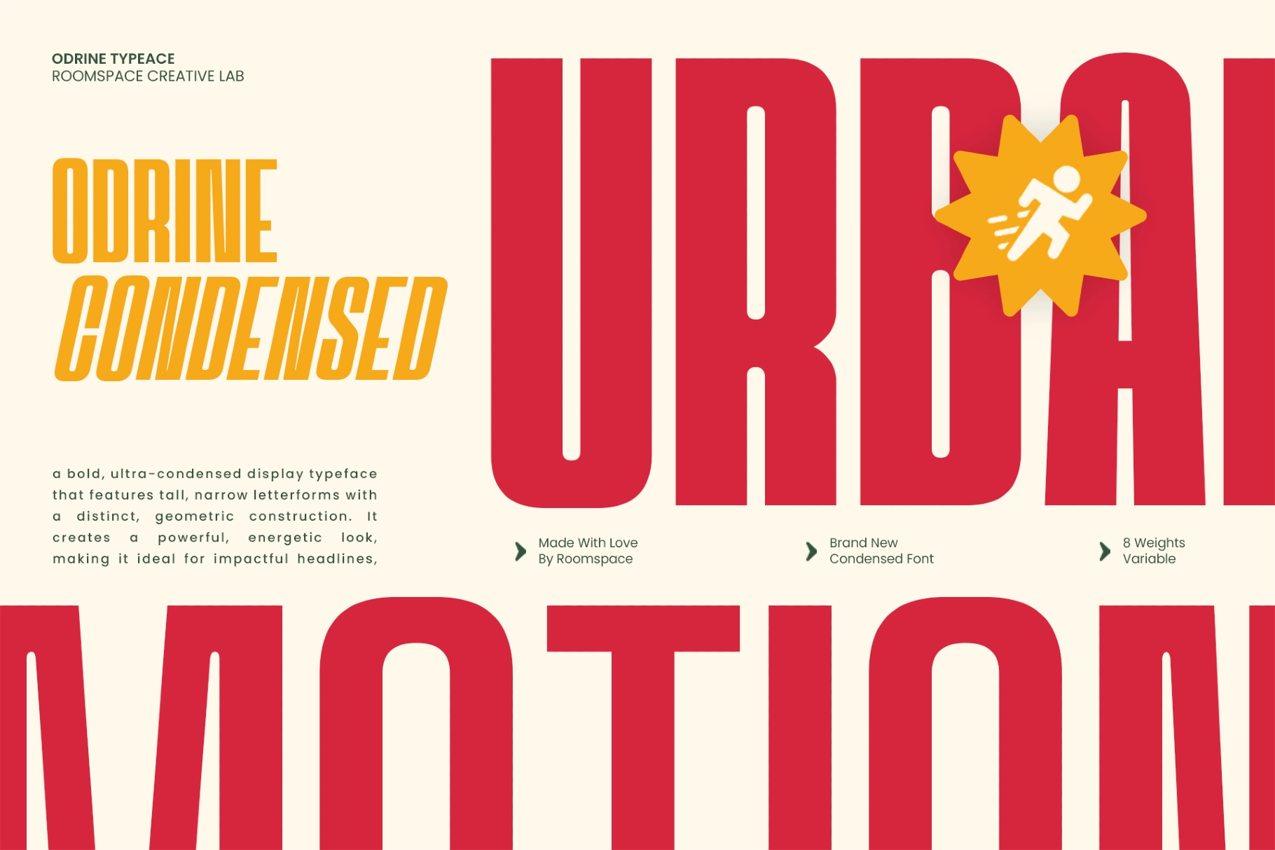 Odrine - Retro Condensed Font Family