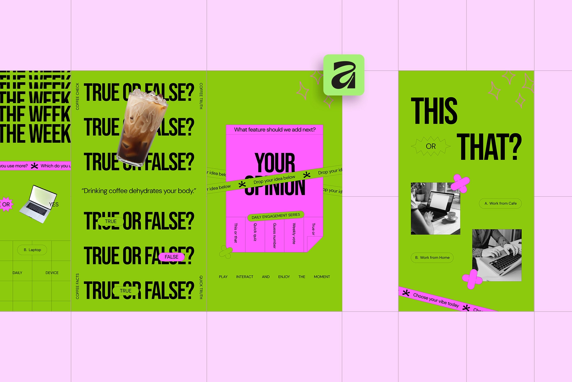 Instagram Q&A Template Pack for Affinity