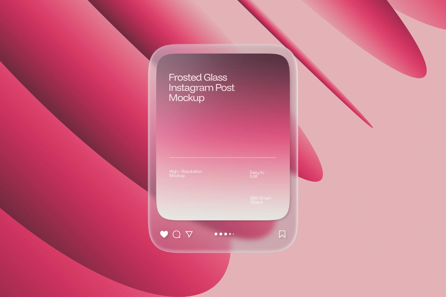 Frosted Glass Instagram Post Mockup
