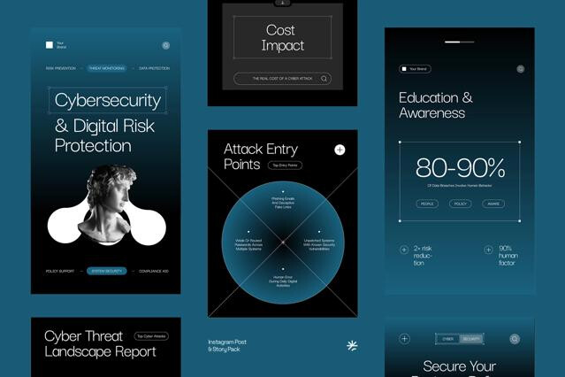 Cybersecurity Instagram Pack - Adobe Template