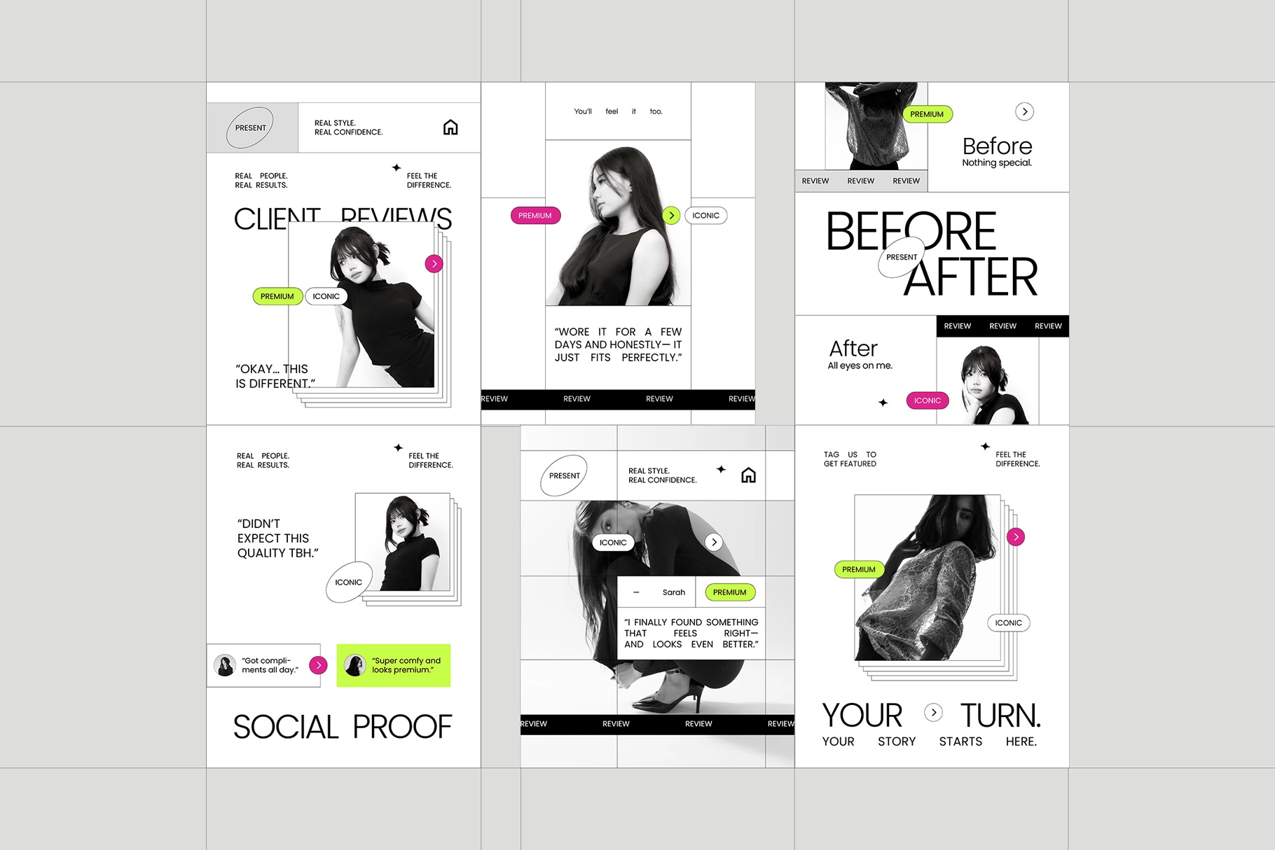 Fashion Client Testimonials Instagram for Affinity