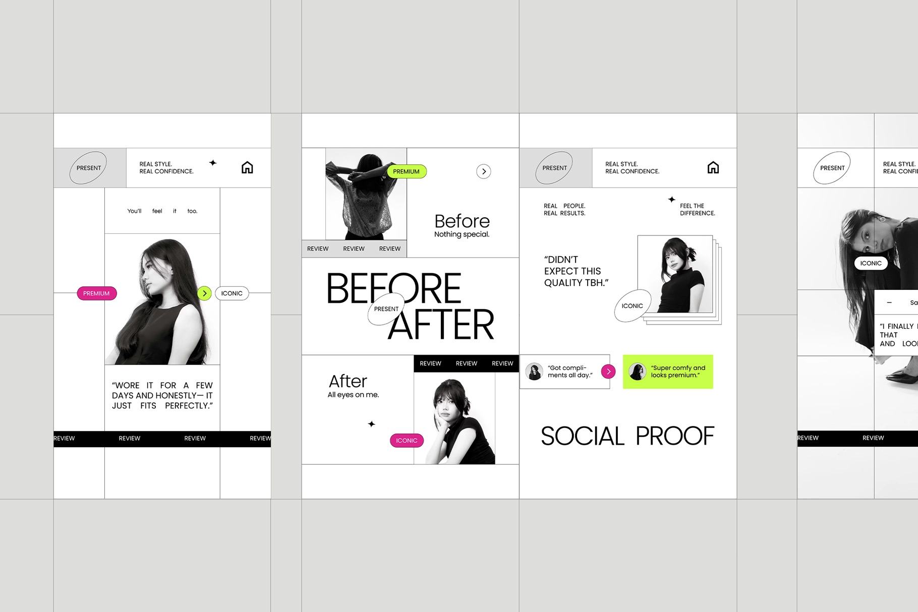 Client Review Instagram Templates for Adobe
