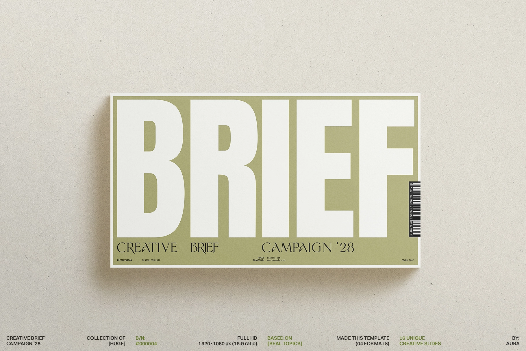 Creative Brief Campaign Presentation Template