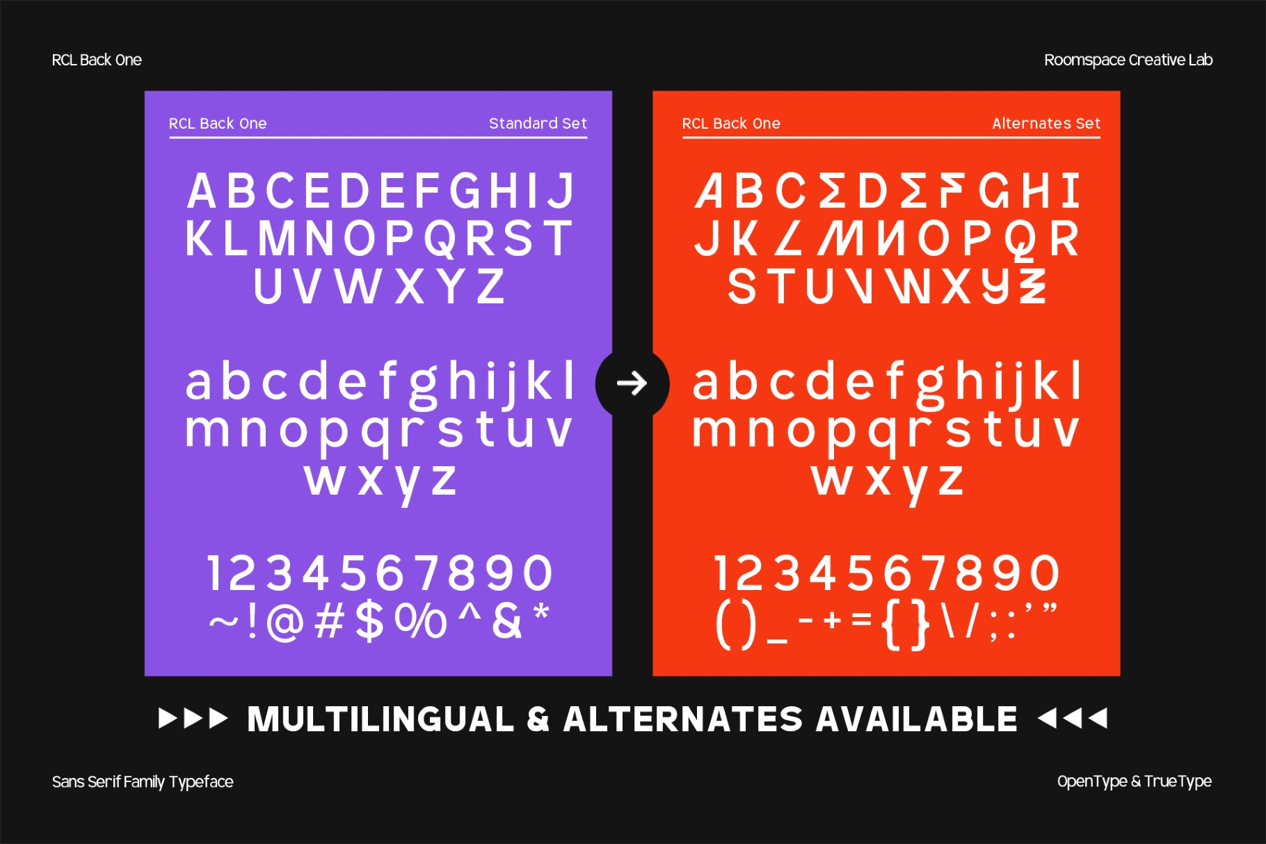 RCL BackOne – Bold Modern Sans Font
