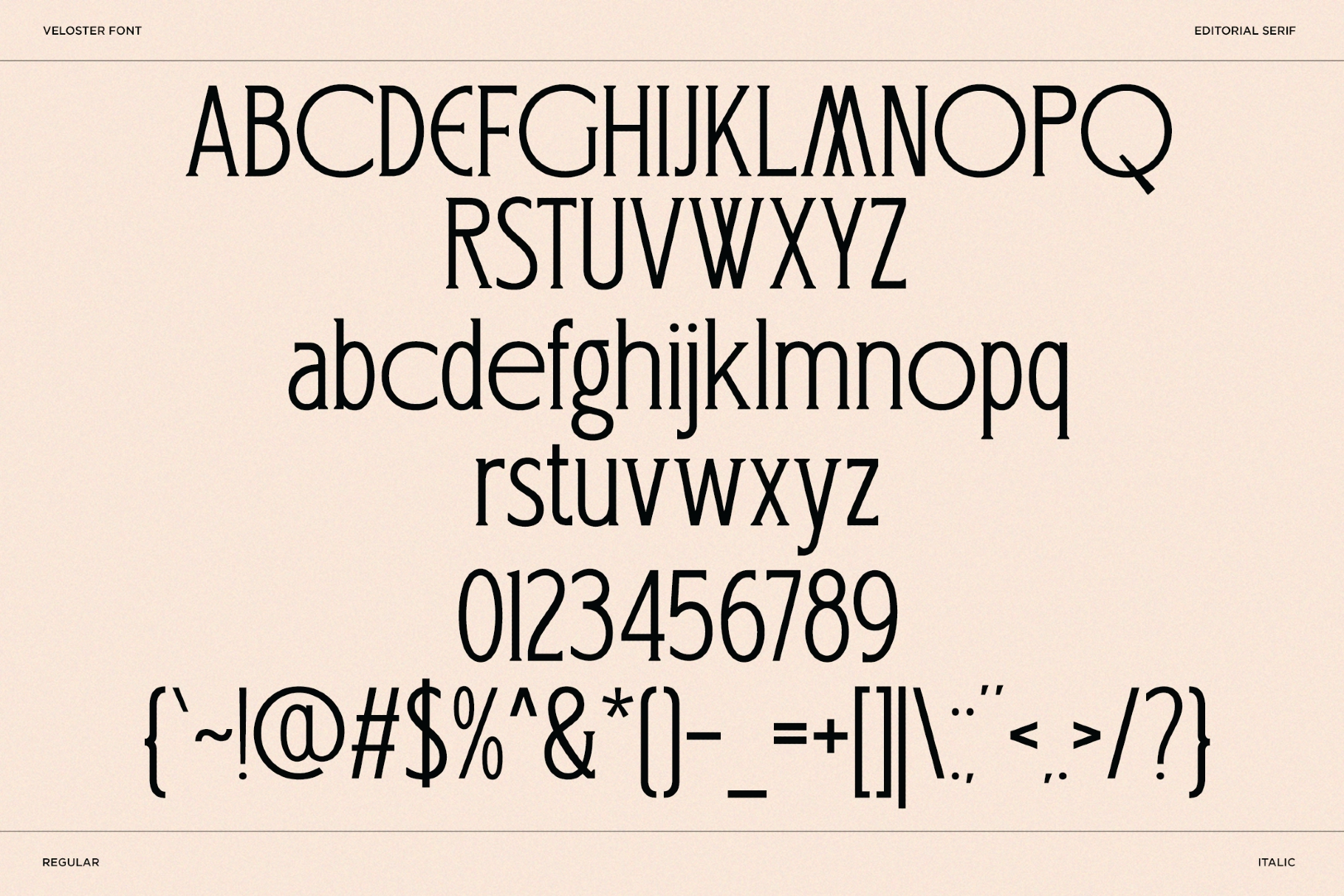 Veloster - Luxury Editorial Serif Font
