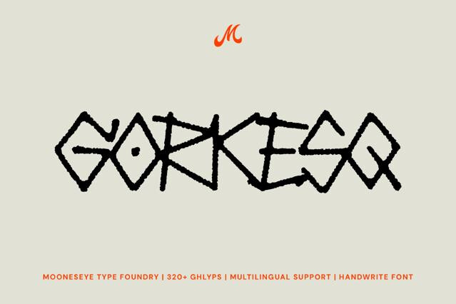Gorkesq - Ancient Handwritten Display Font