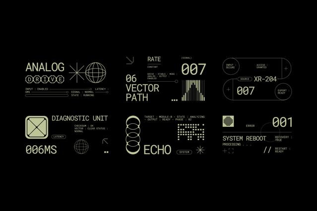 Futuristic Interface Graphic Elements