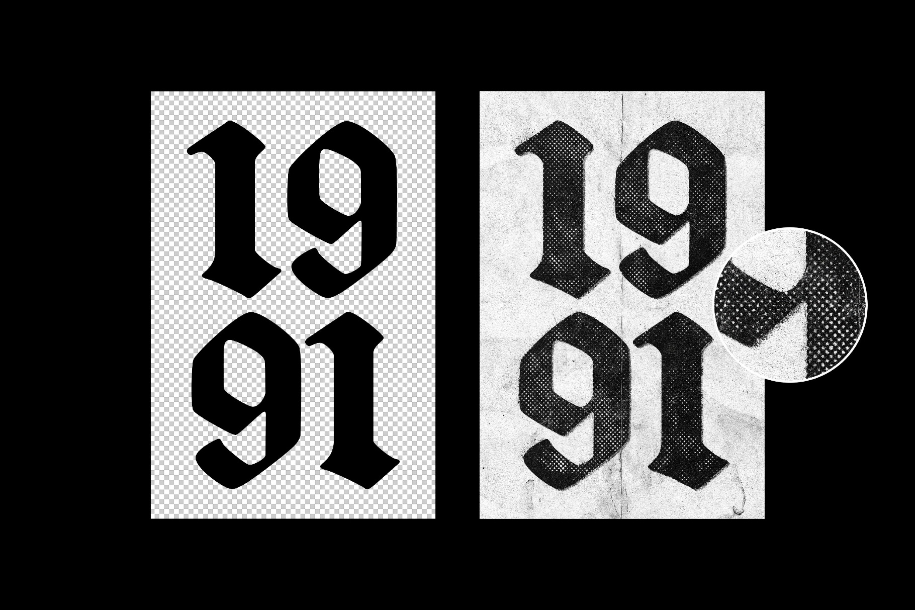 Stencil Offset Text Effect