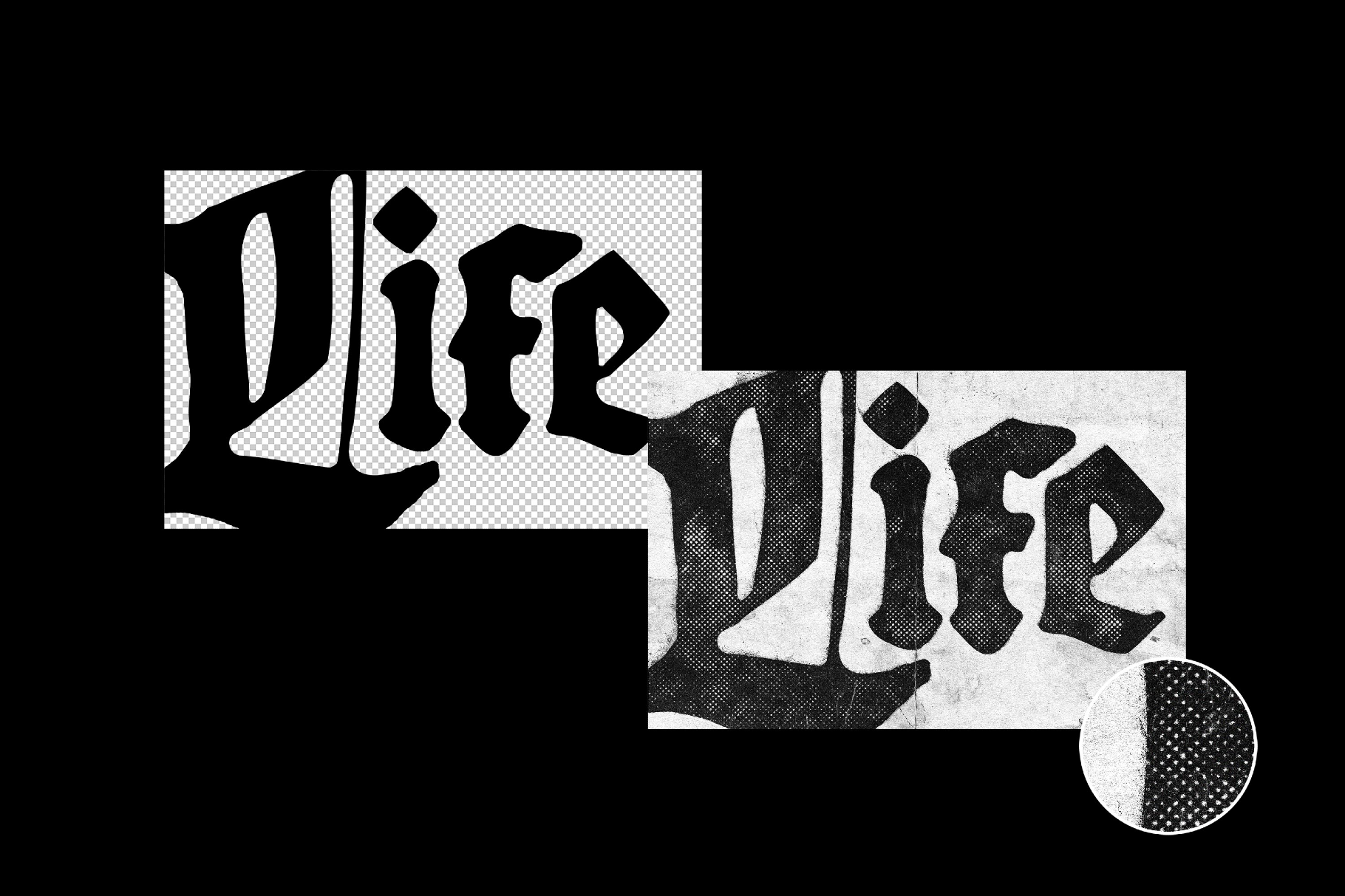 Stencil Offset Text Effect