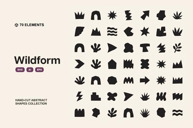 Wildform - Hand-Cut Abstract Shapes