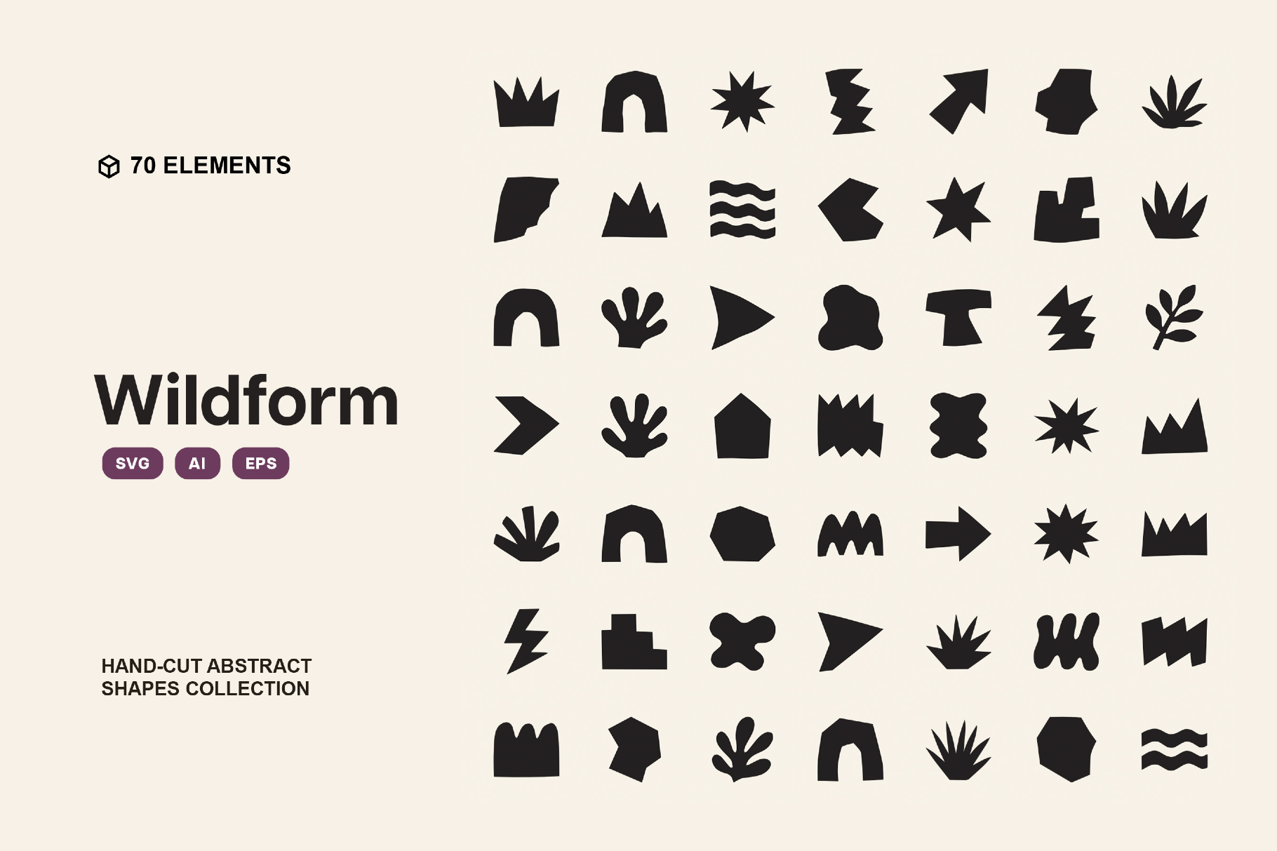 Wildform - Hand-Cut Abstract Shapes