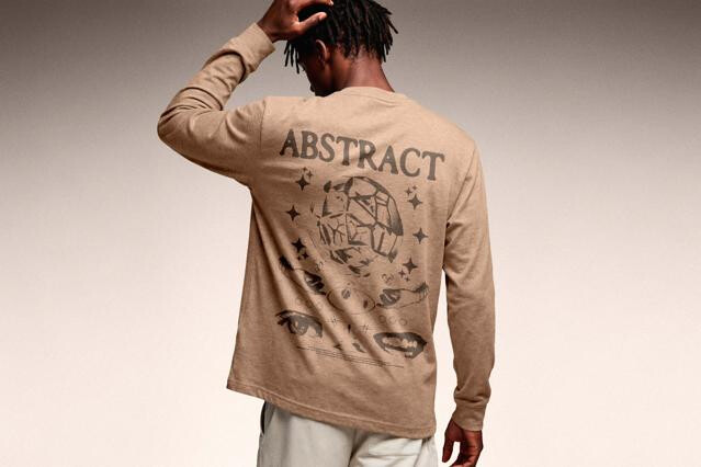 Long-Sleeve Shirt Mockup - Back View