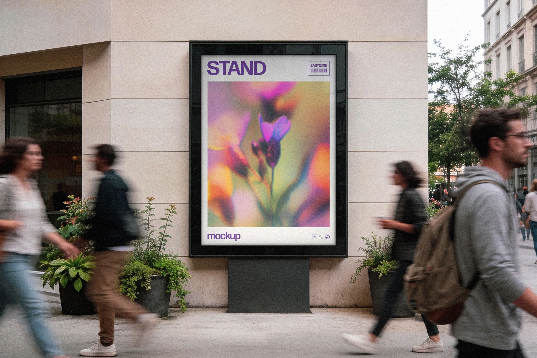 Outdoor Poster Stand Mockup