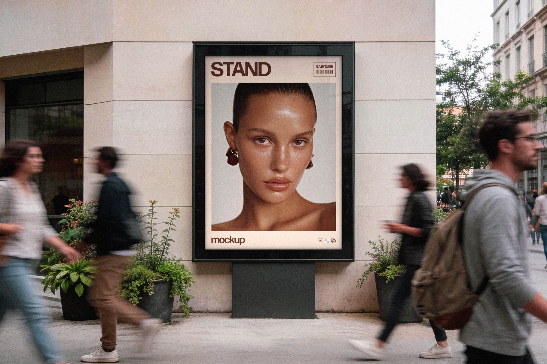 Outdoor Poster Stand Mockup