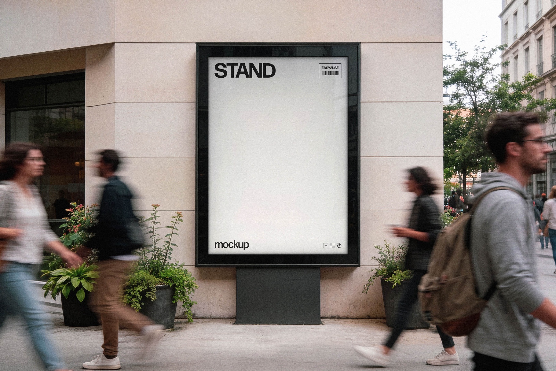 Outdoor Poster Stand Mockup