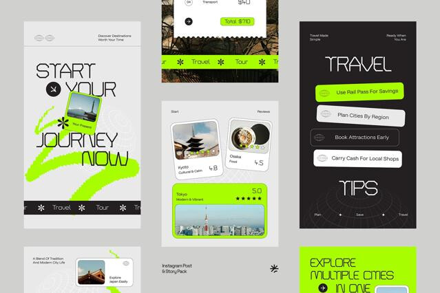 Tour & Travel Instagram Pack - Adobe Template