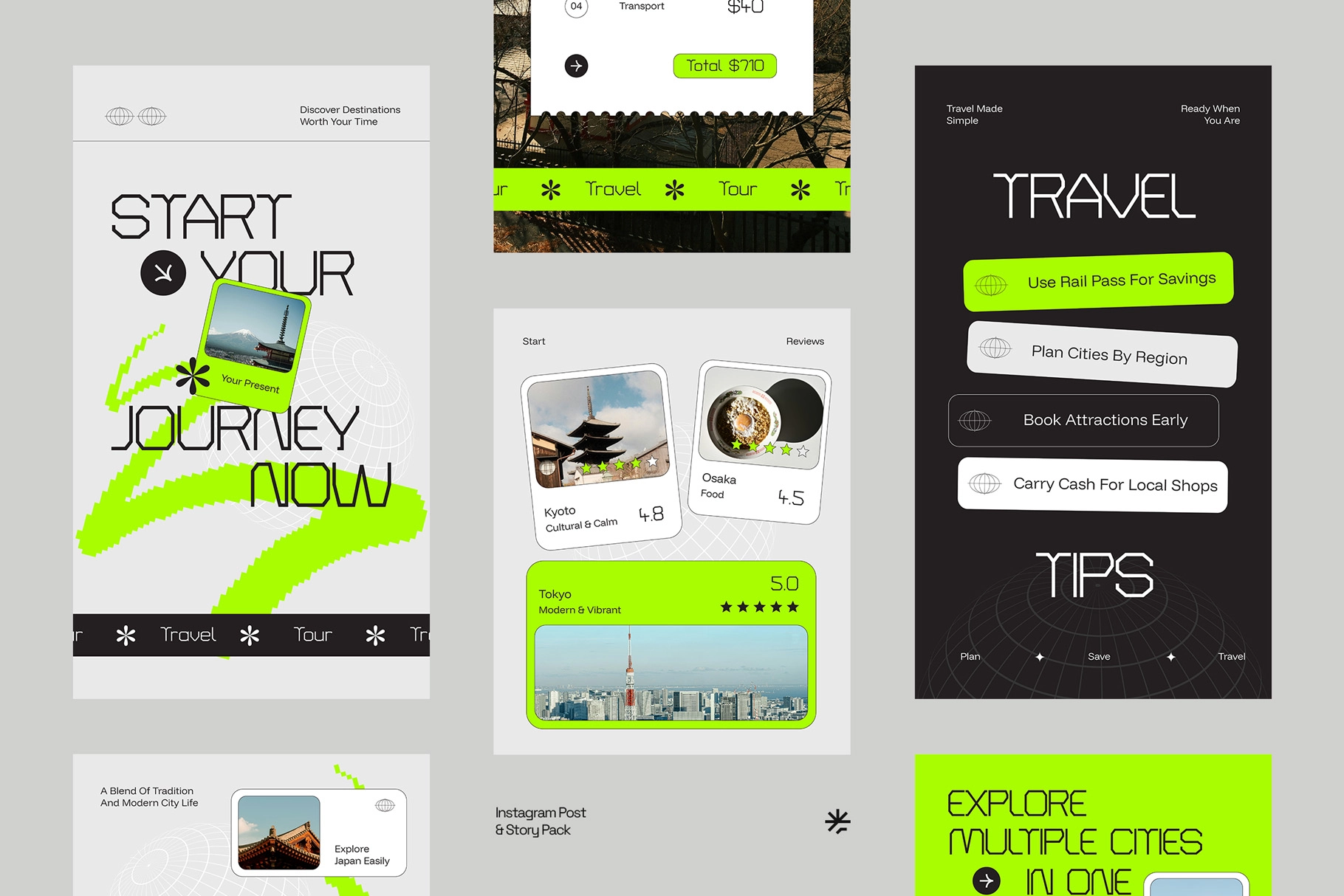 Tour & Travel Instagram Pack - Affinity Template