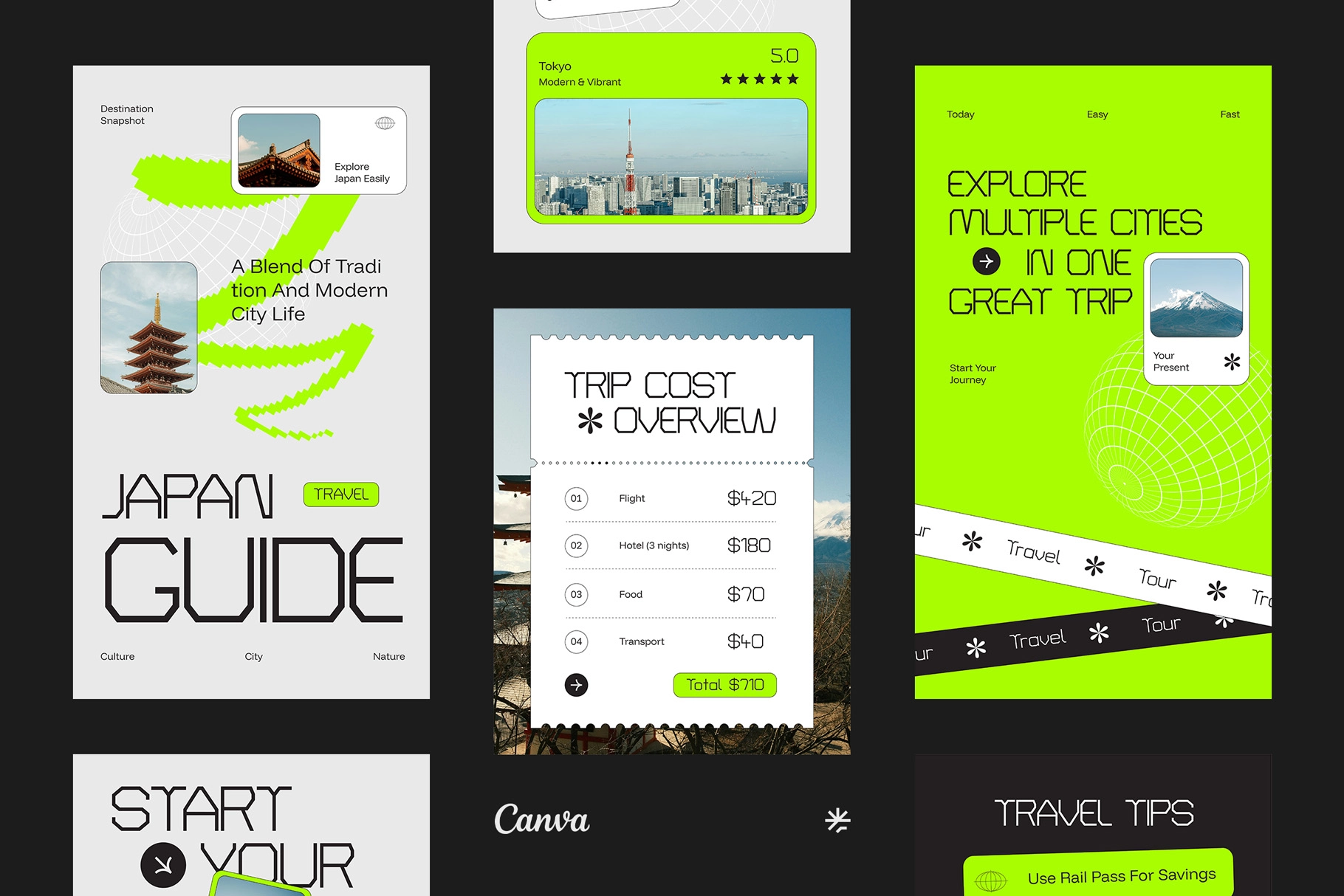 Tour & Travel Instagram Pack - CANVA Template