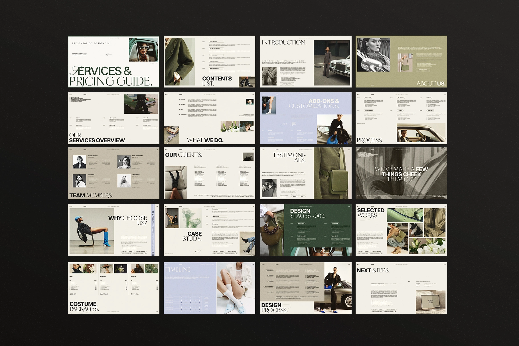 Services and Pricing Guide Presentation Template