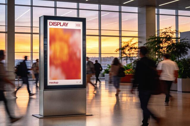 Airport Digital Display Mockup