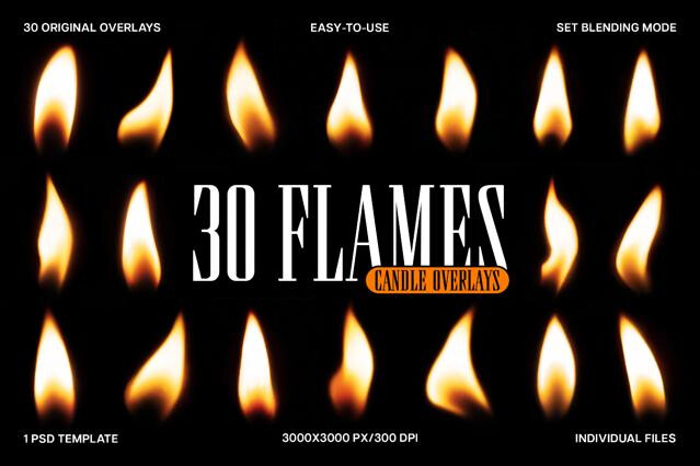 30 Flame Overlays