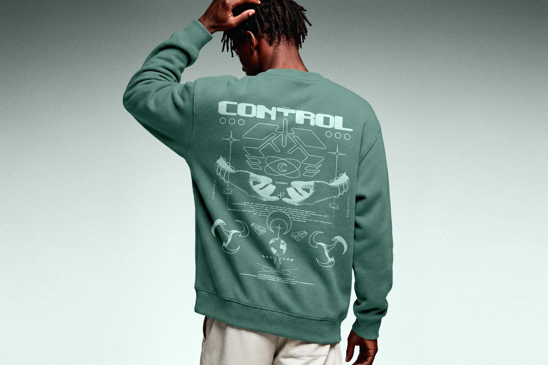 Sweatshirt Mockup Back View