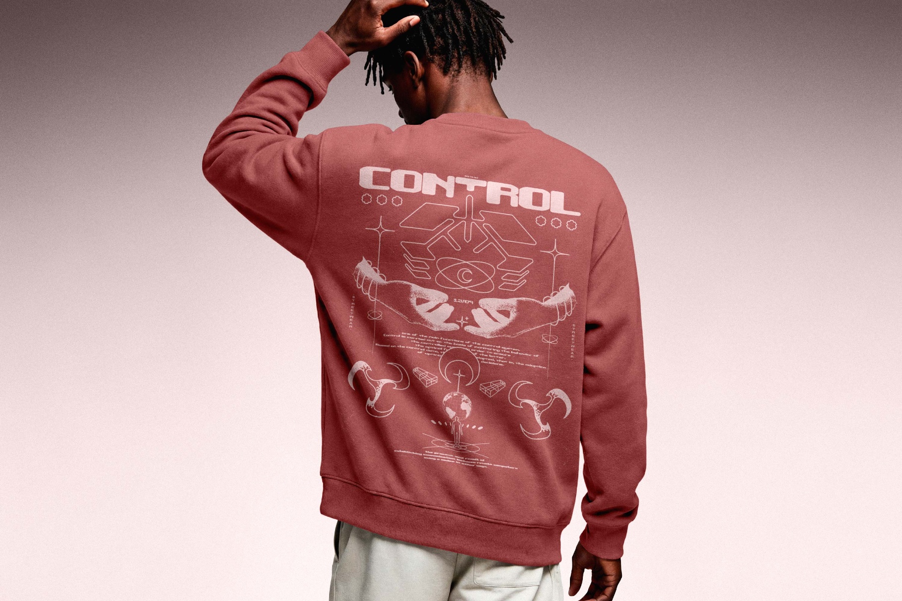 Sweatshirt Mockup Back View