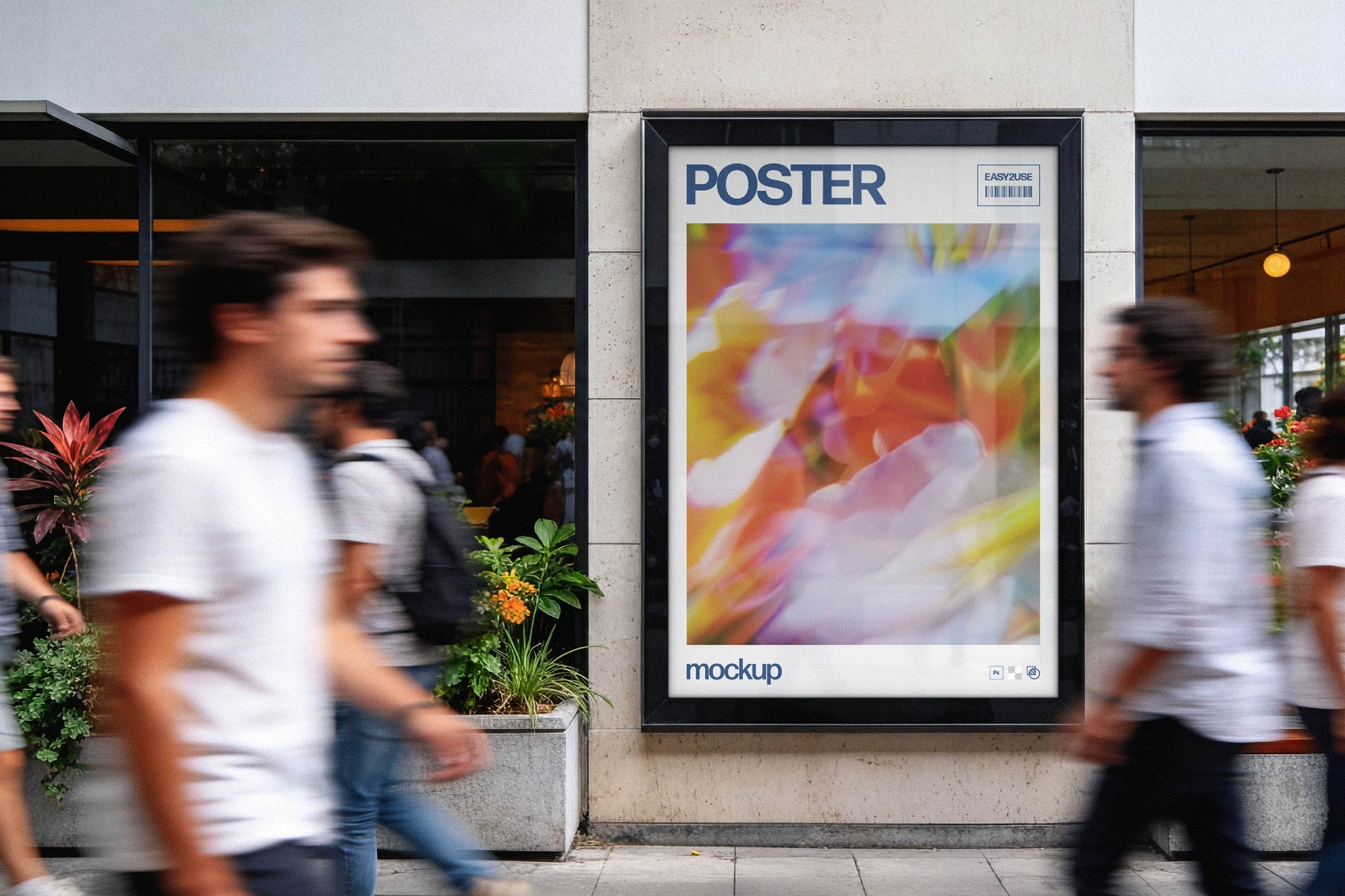 Outdoor Framed Poster Mockup