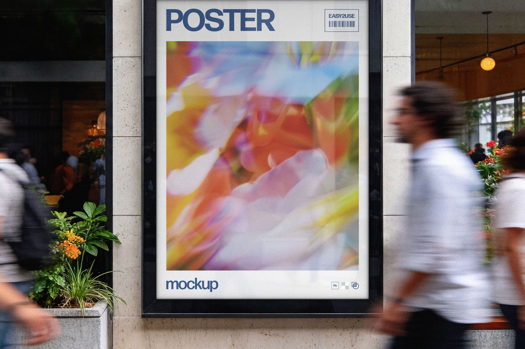 Outdoor Framed Poster Mockup