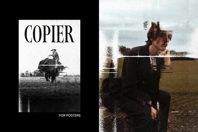 Glitch Copier Poster Effect