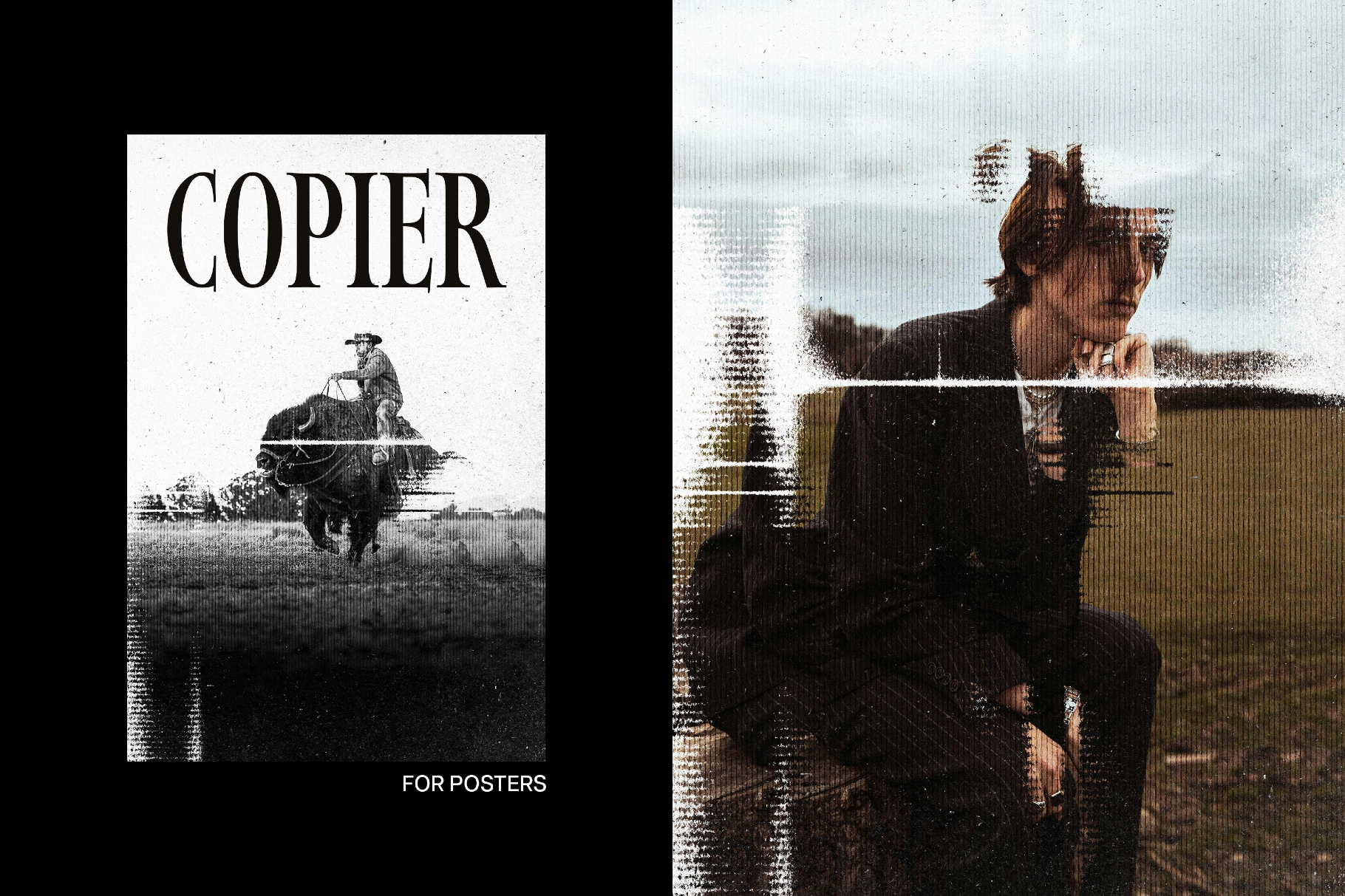 Glitch Copier Poster Effect