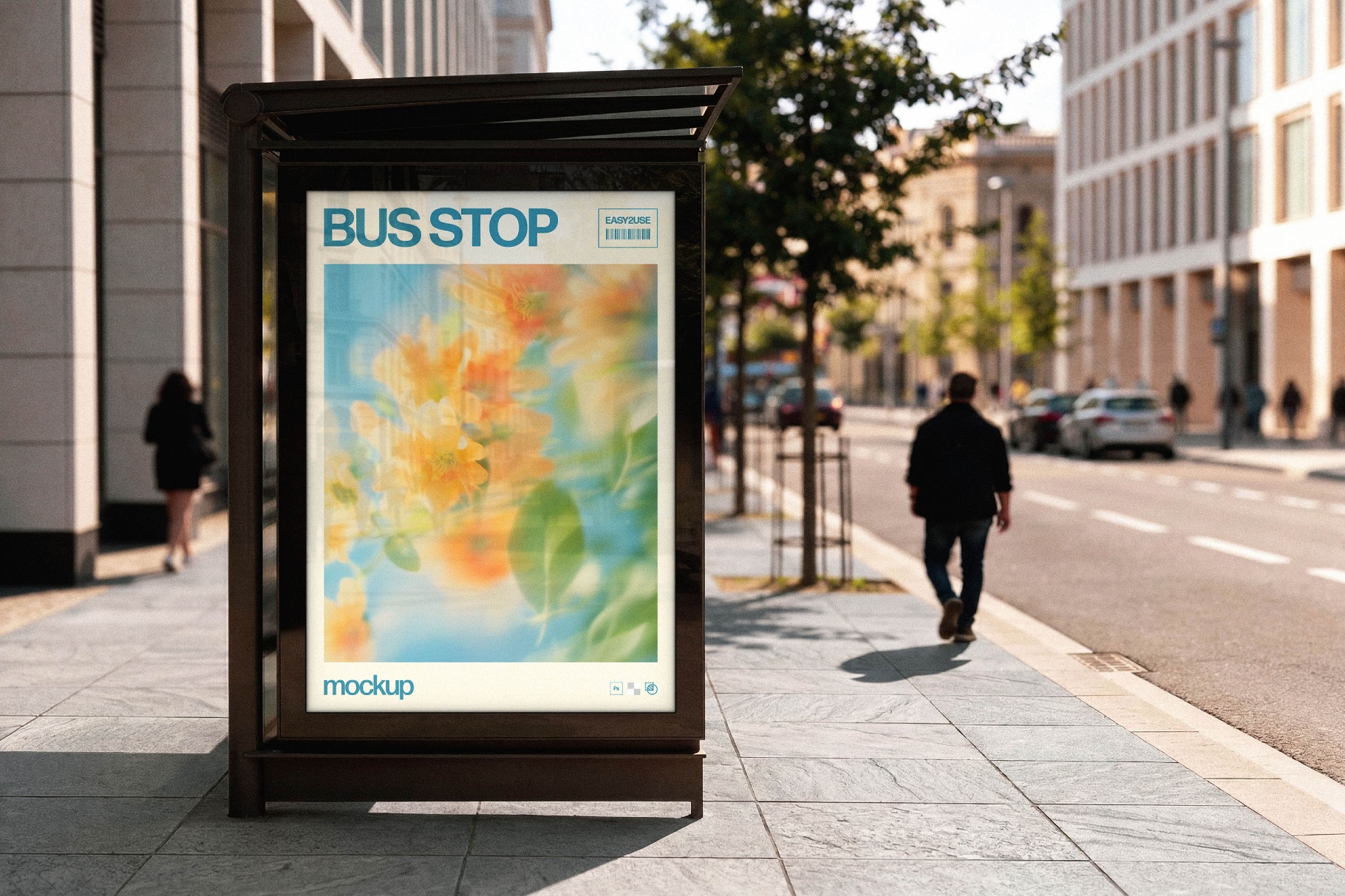 Bus Stop Advertising Mockup