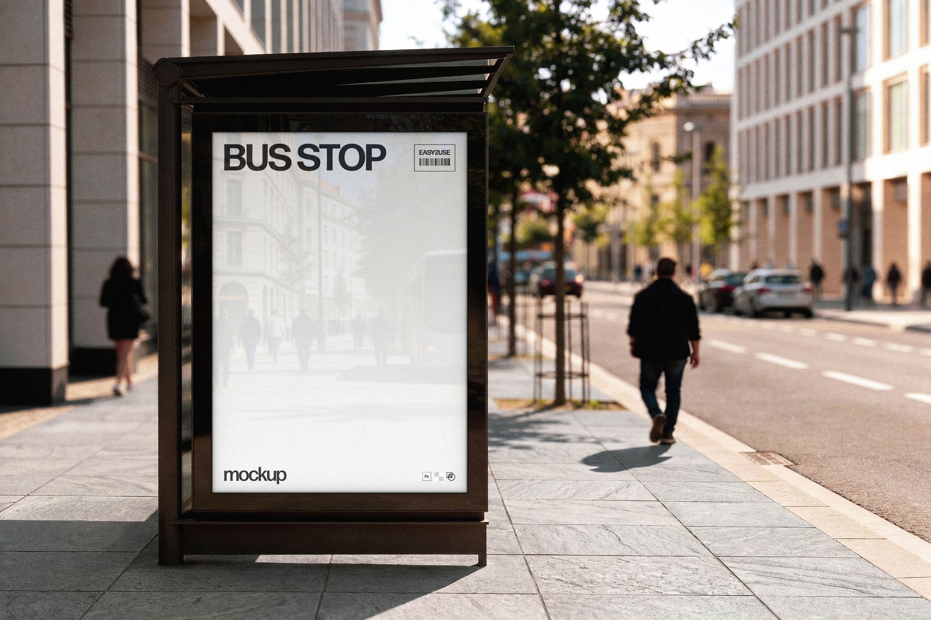 Bus Stop Advertising Mockup