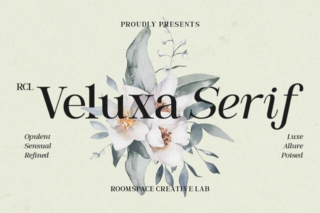 Veluxa Serif – Elegant Branding Serif Font