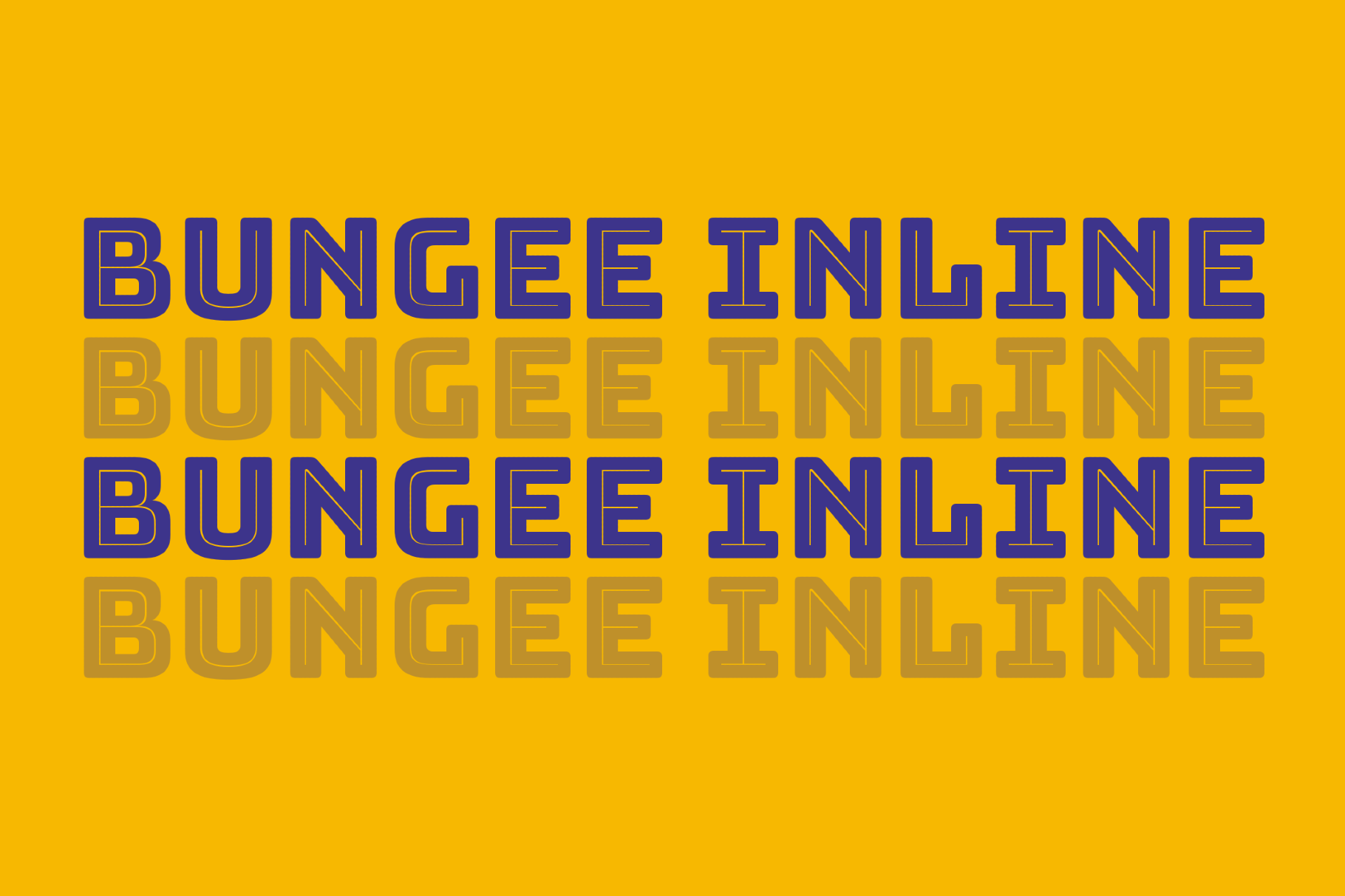 Bungee Inline Font