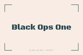 Black Ops One - Military Stencil Font