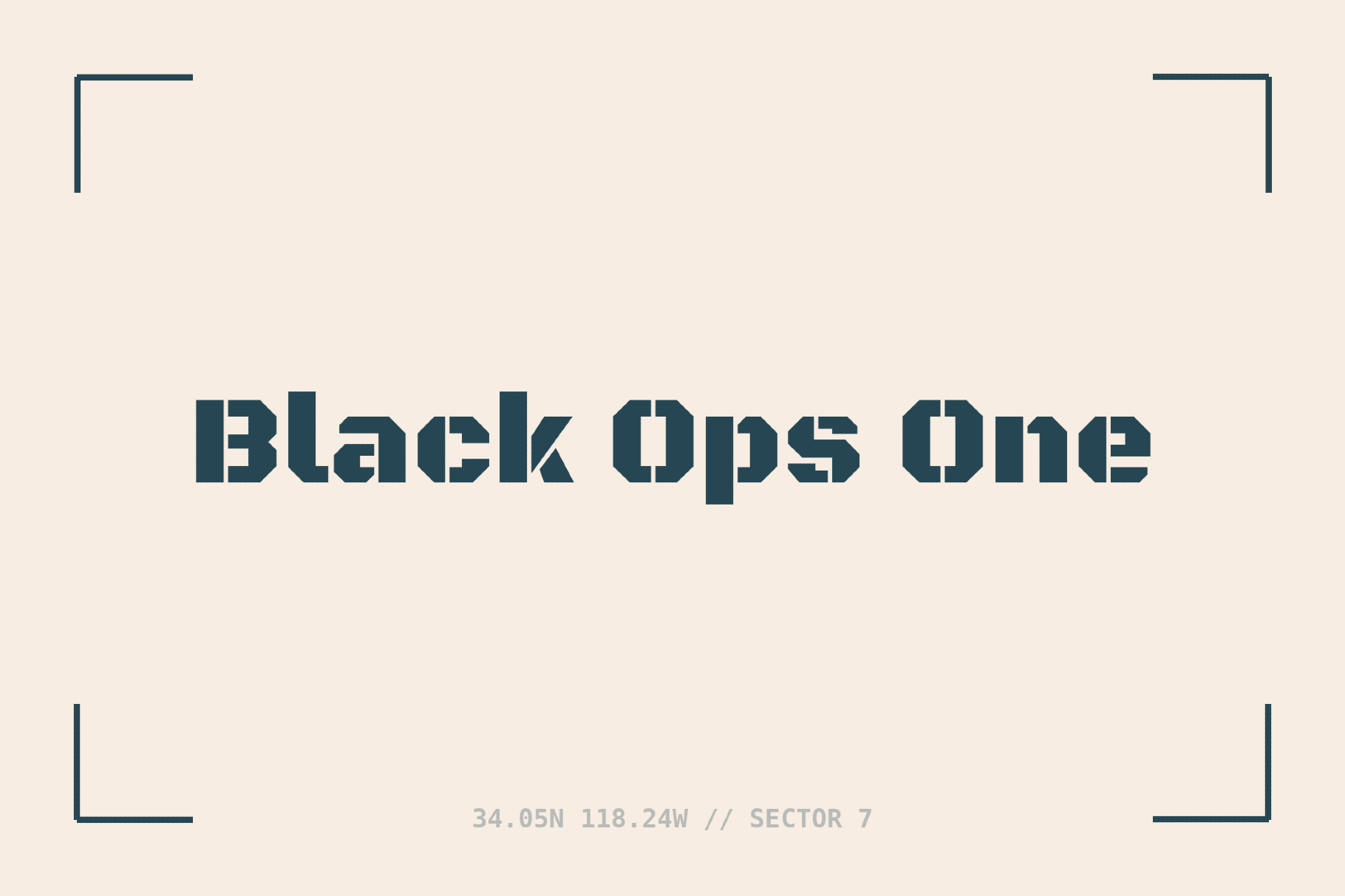 Black Ops One - Military Stencil Font