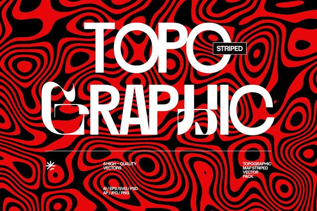 Topographic Contour Vector Pack