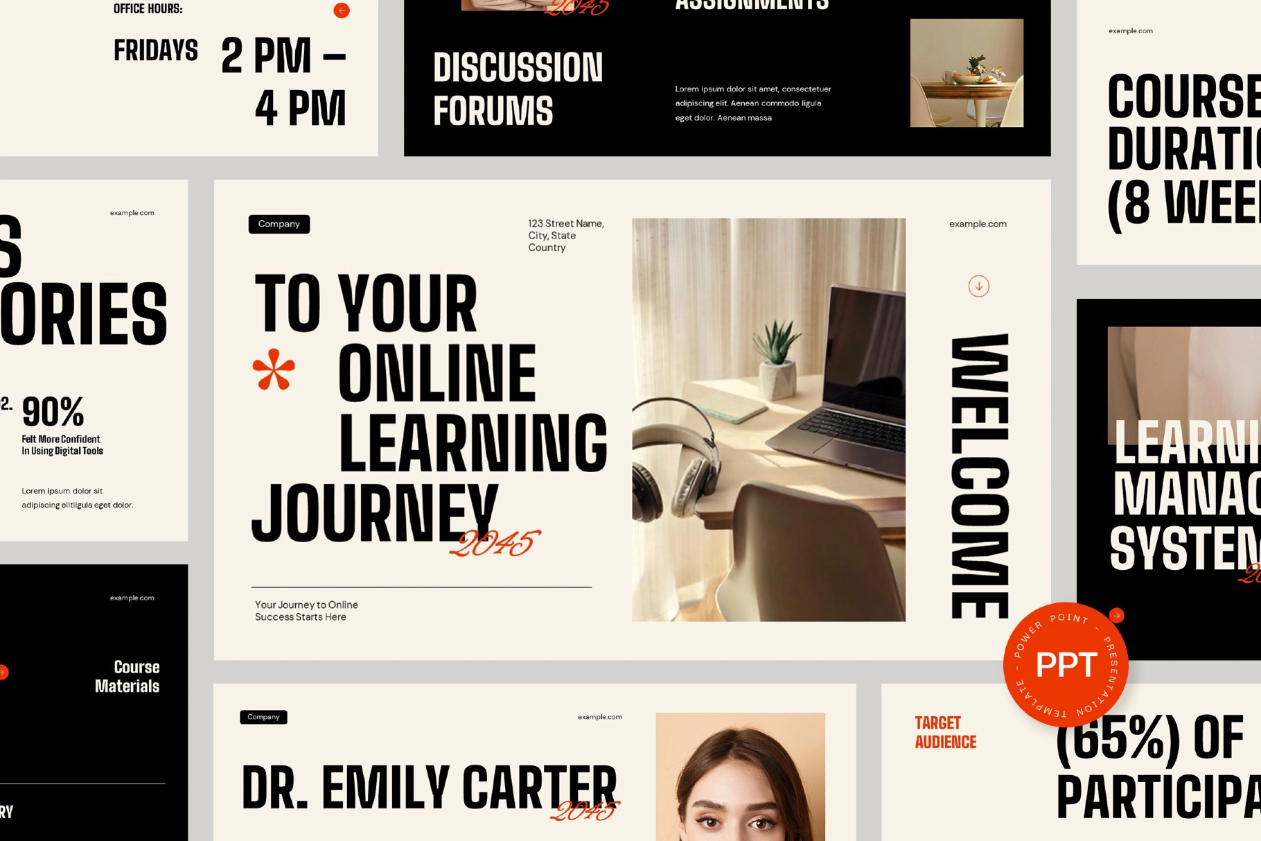 Online Course Education Powerpoint Template