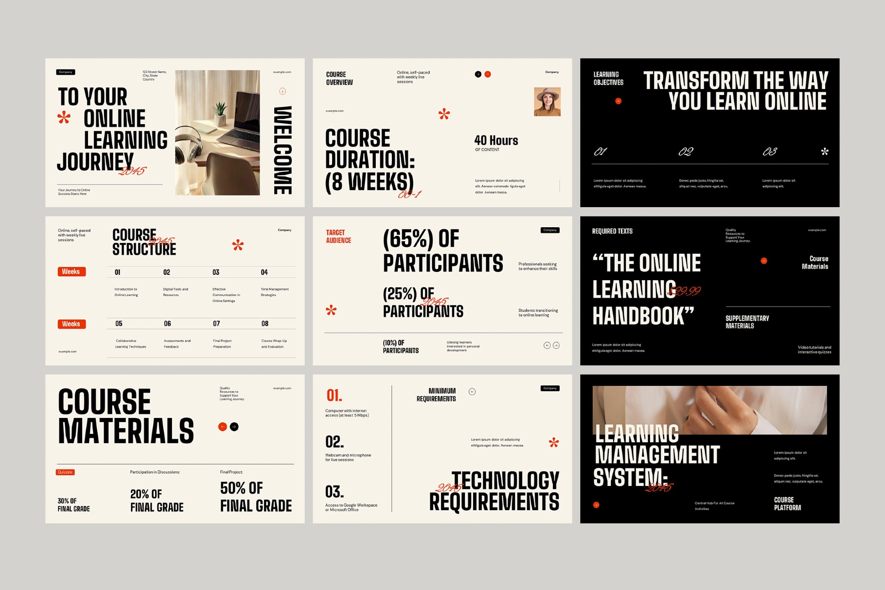 Online Course Education Keynote Template