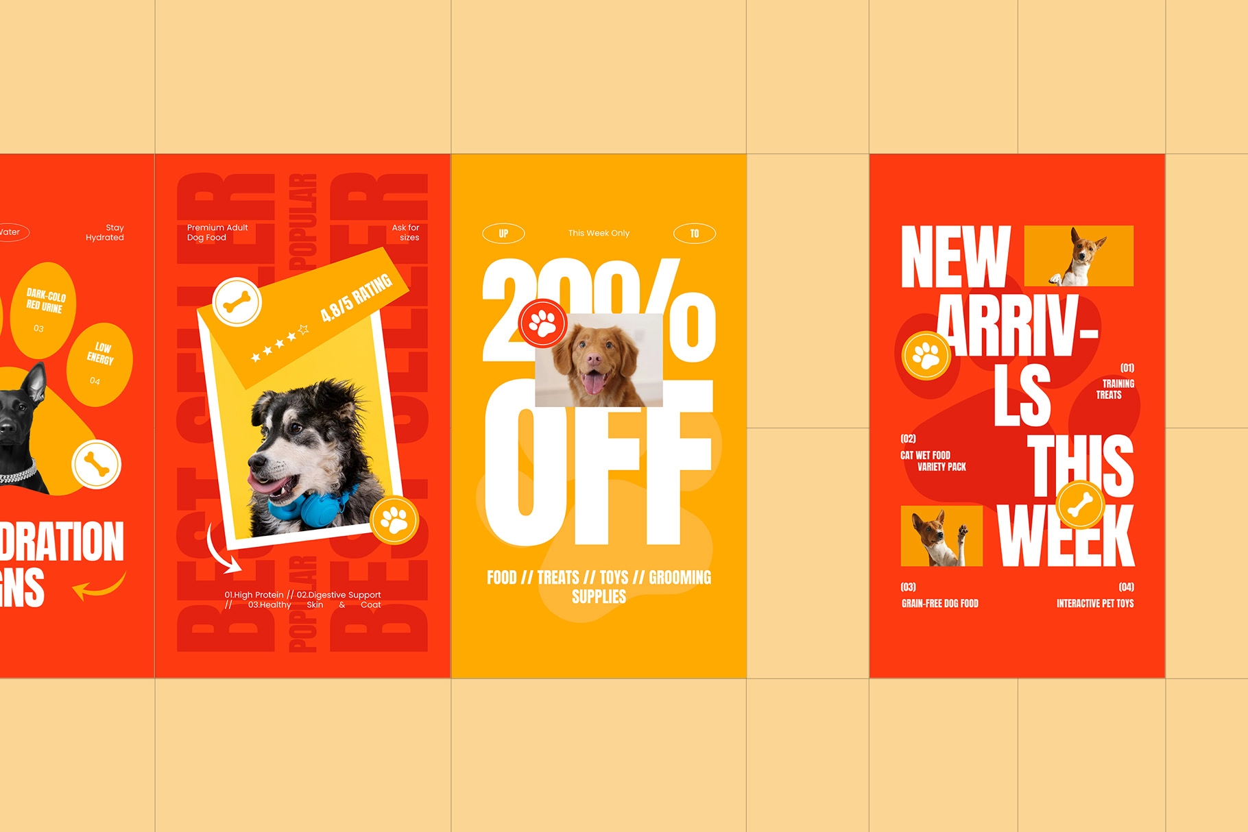 Pet Care Instagram Post & Stories - Adobe Template
